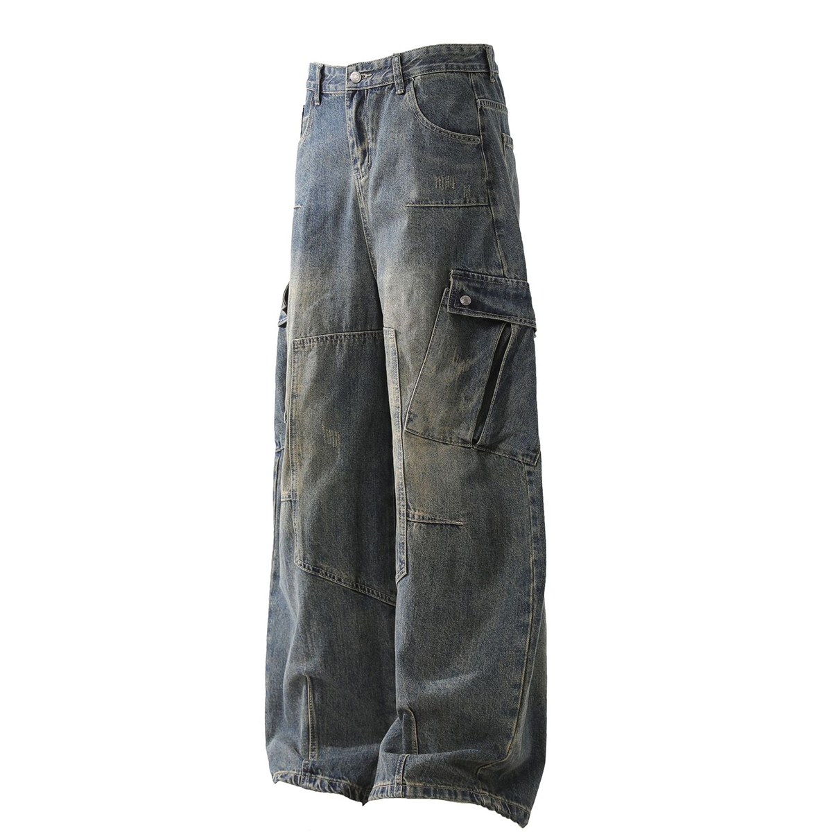 Wide Leg Washed Jeans