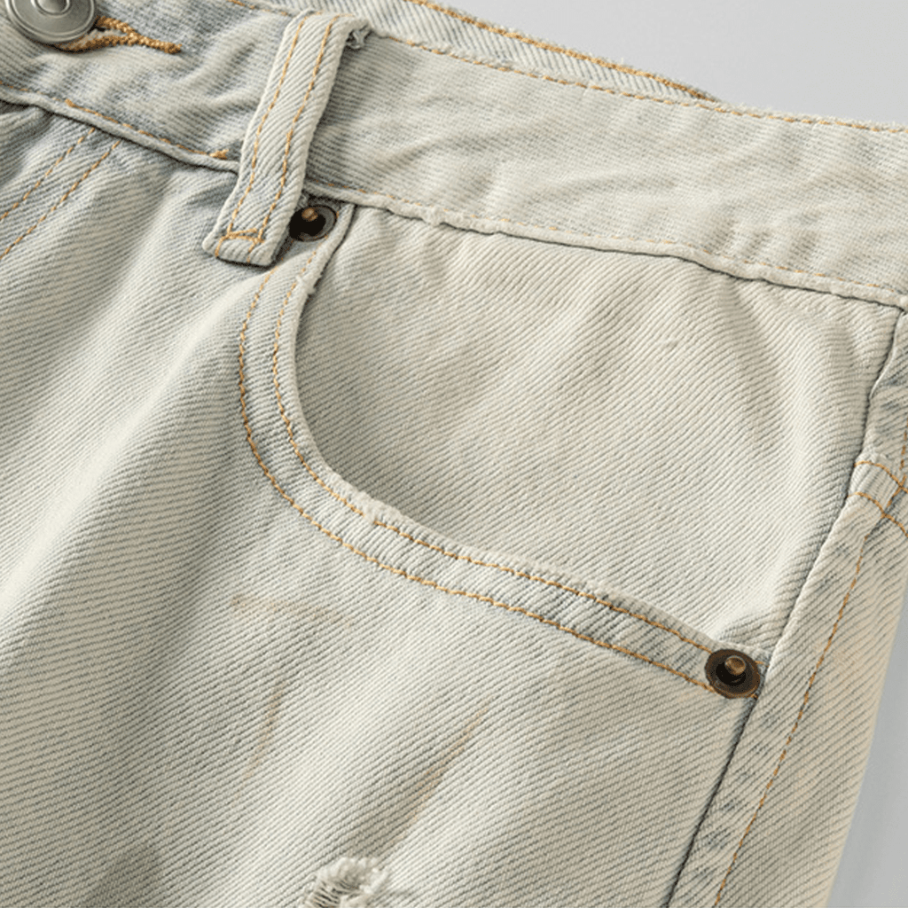 Acid Denim Shorts