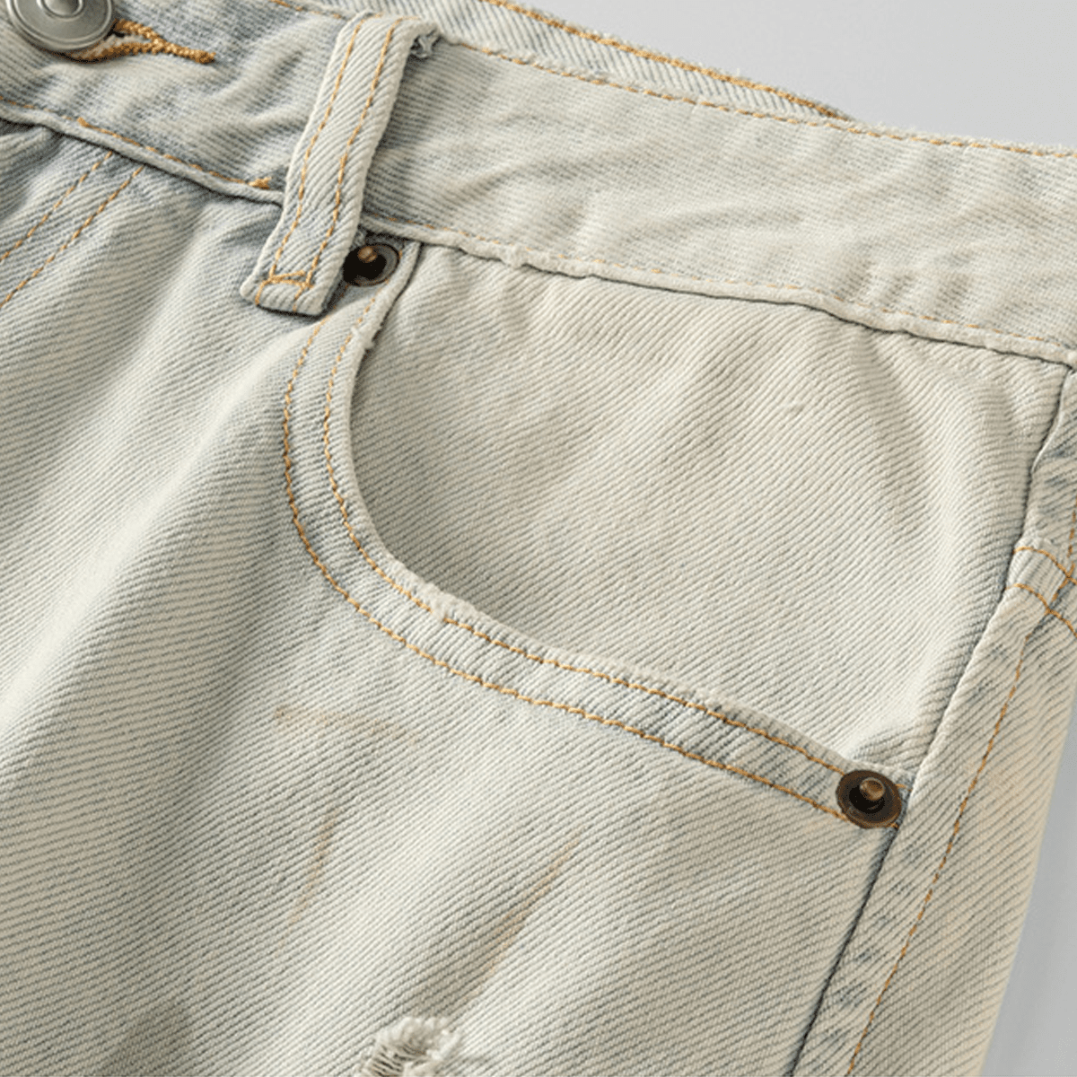 Acid Denim Shorts