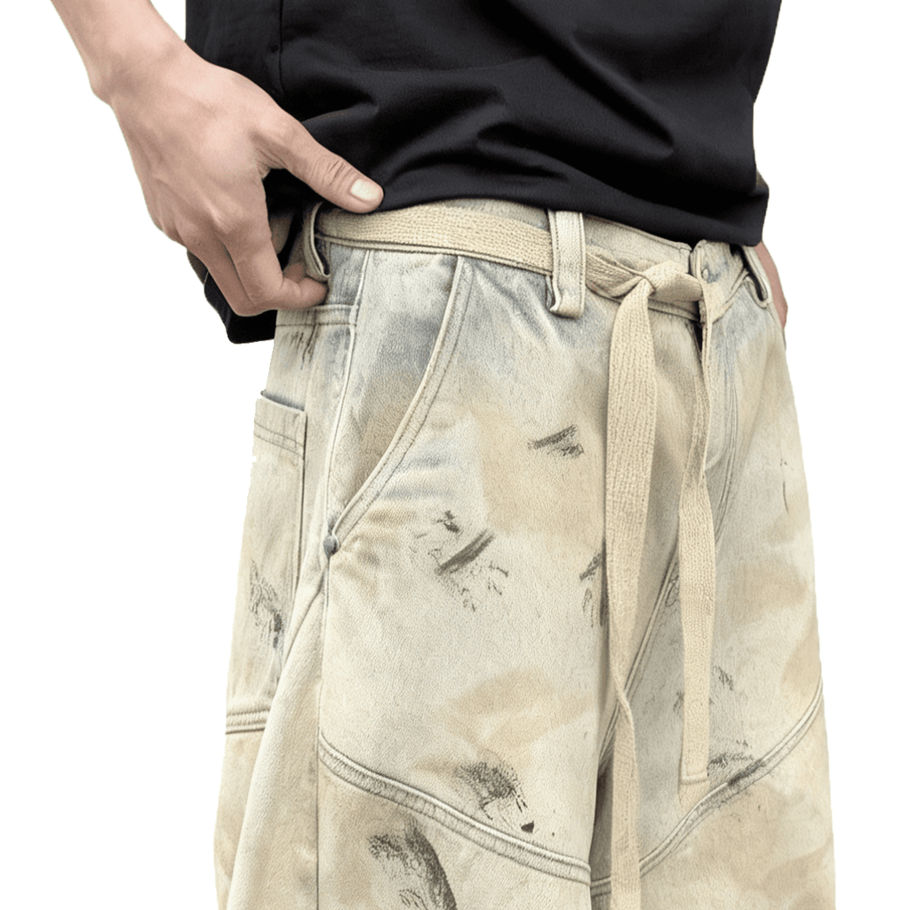 Wide-Leg Jeans (Ochre)