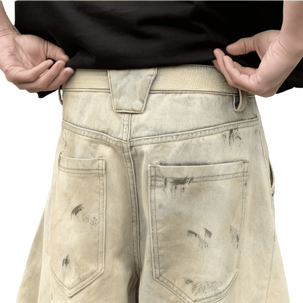 Wide-Leg Jeans (Ochre)