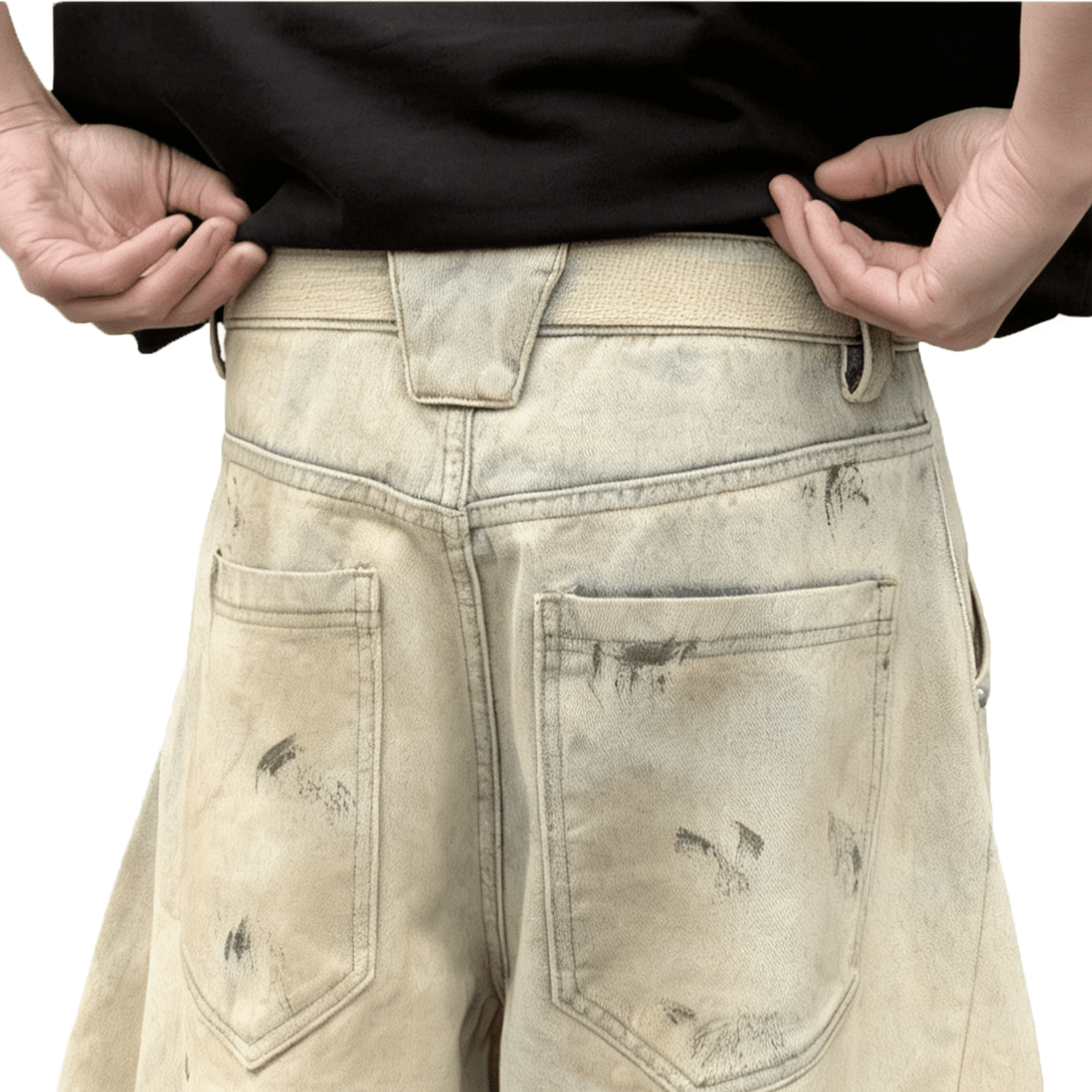 Wide-Leg Jeans (Ochre)