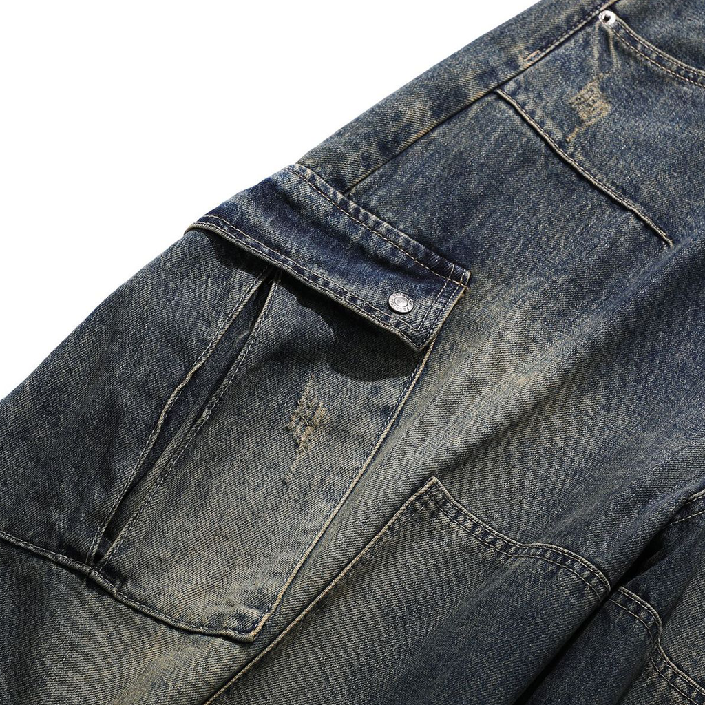 Wide Leg Washed Jeans