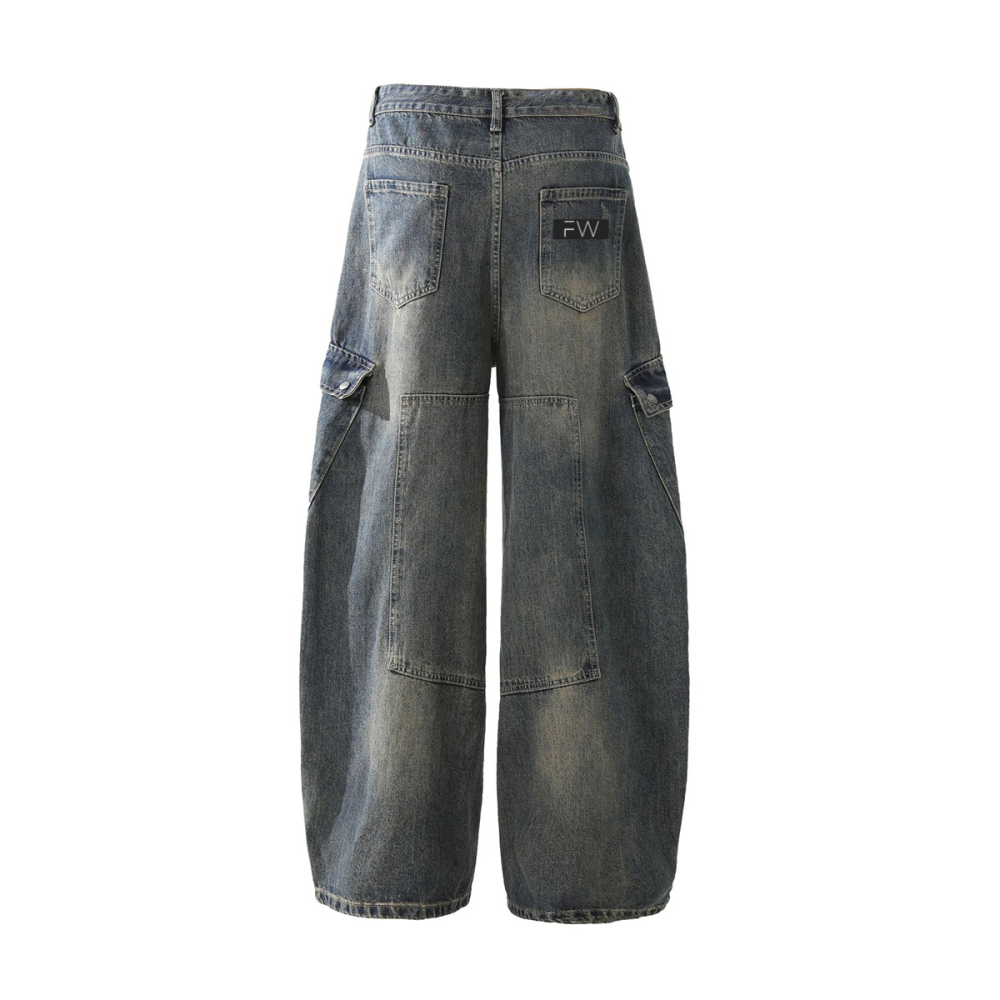 Wide Leg Washed Jeans
