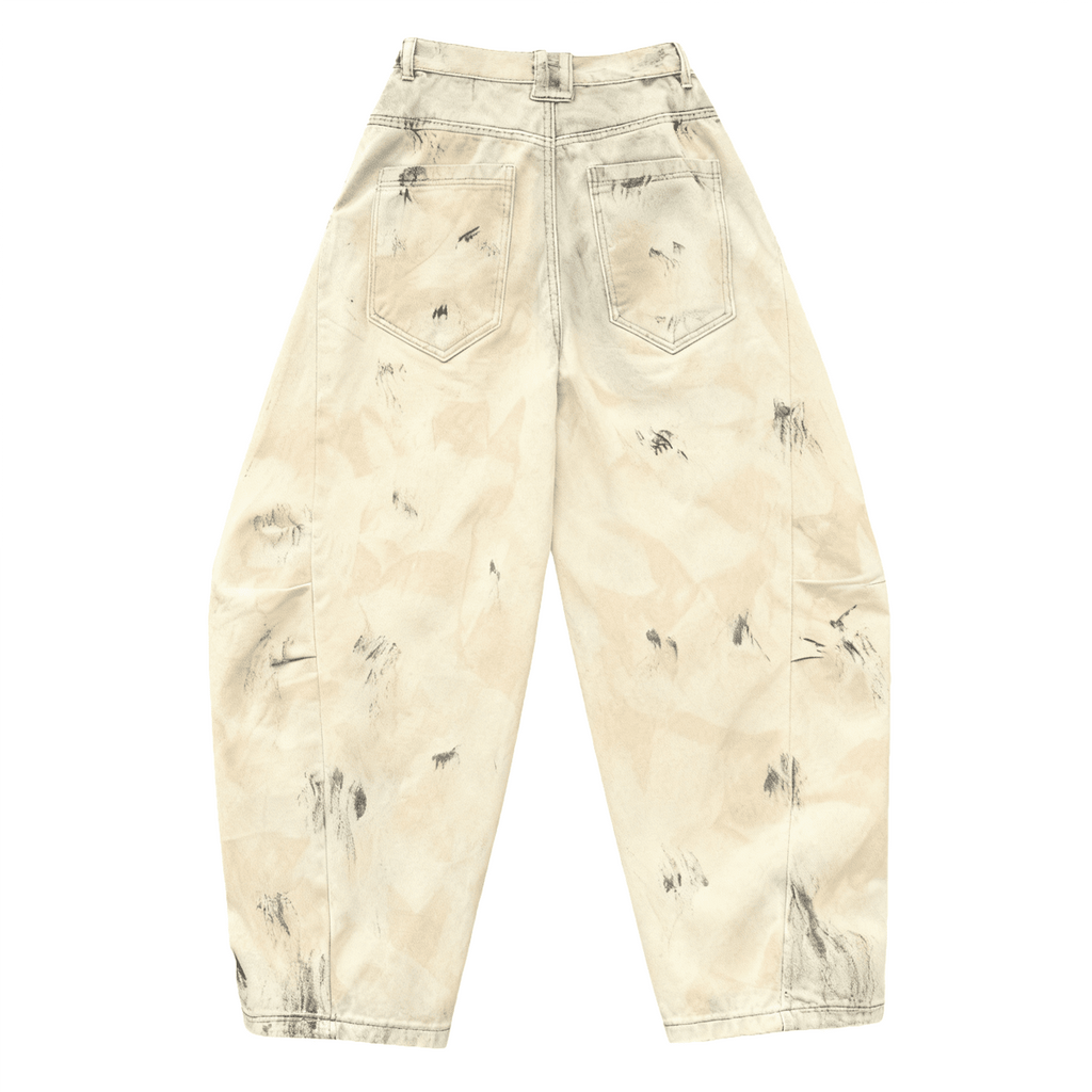 Wide-Leg Jeans (Ochre)
