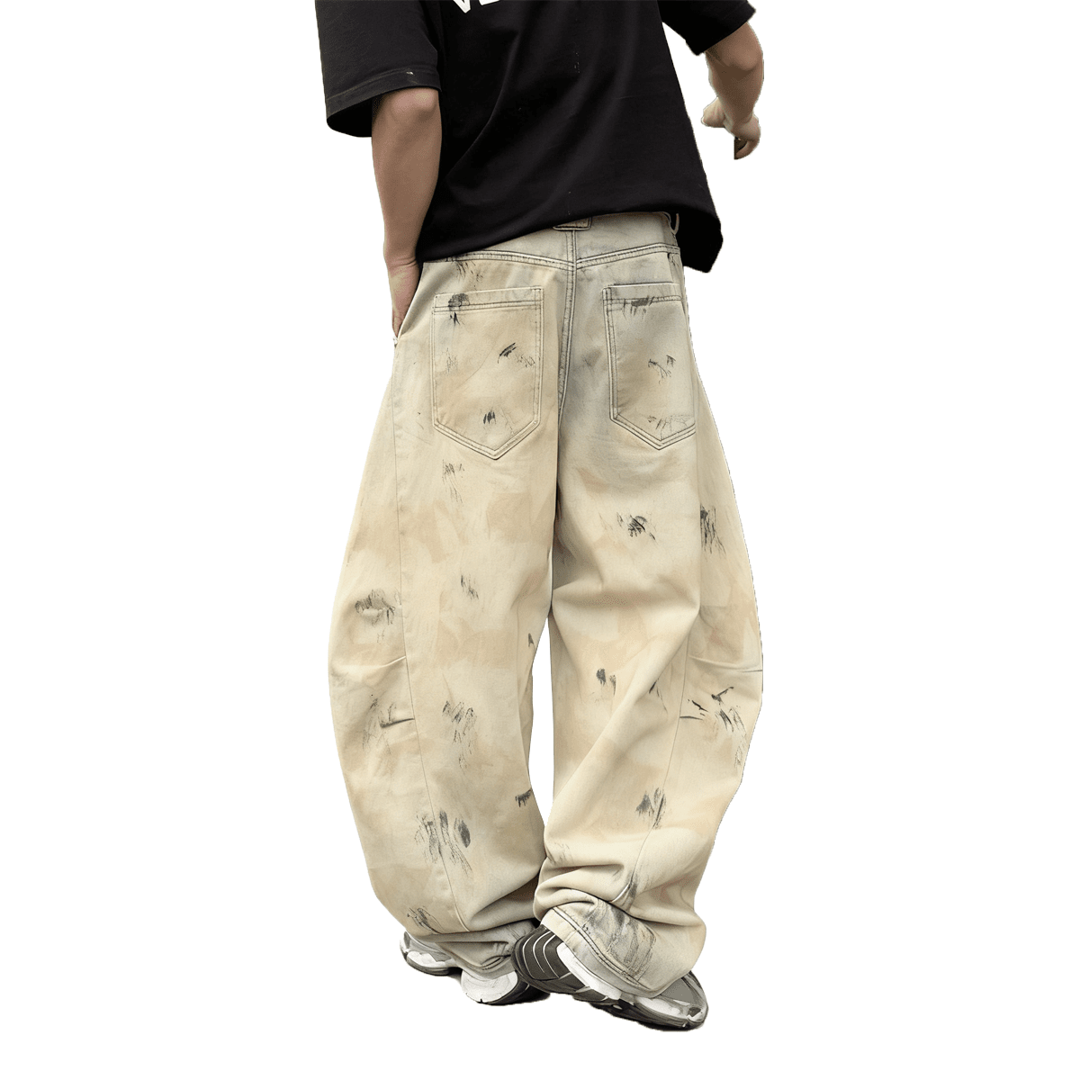 Wide-Leg Jeans (Ochre)