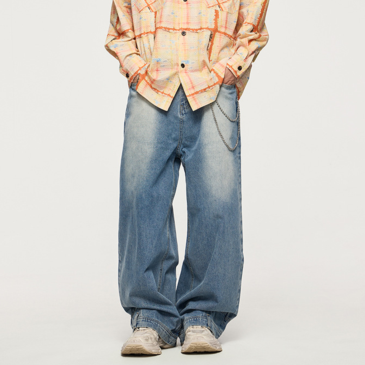 Mirrored Wide-Leg Jeans