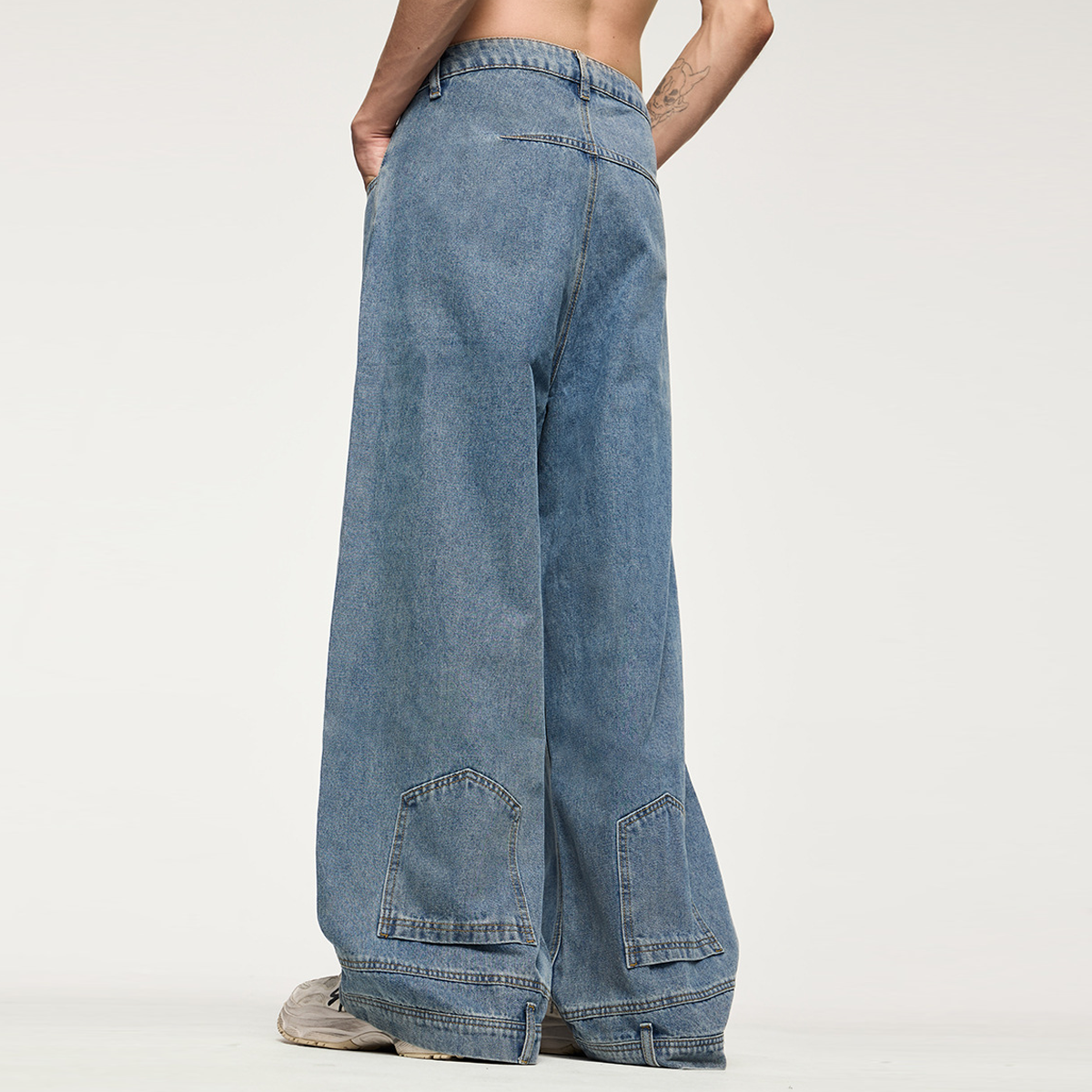 Mirrored Wide-Leg Jeans