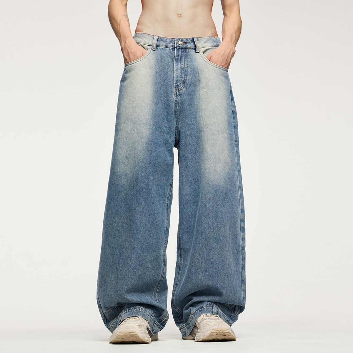 Mirrored Wide-Leg Jeans