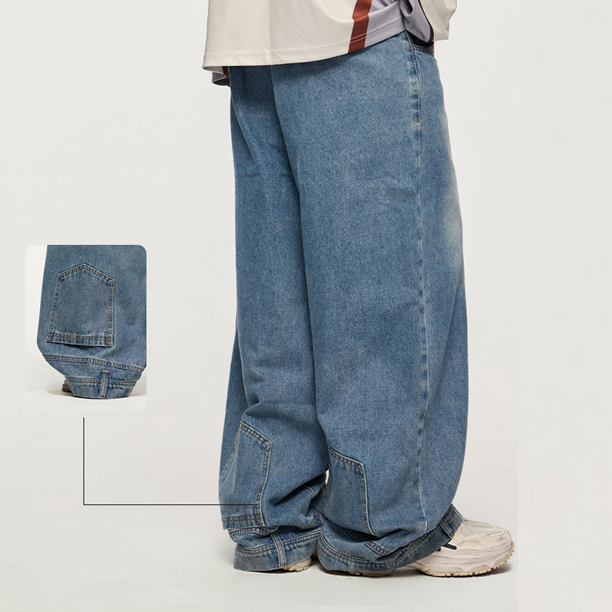 Mirrored Wide-Leg Jeans