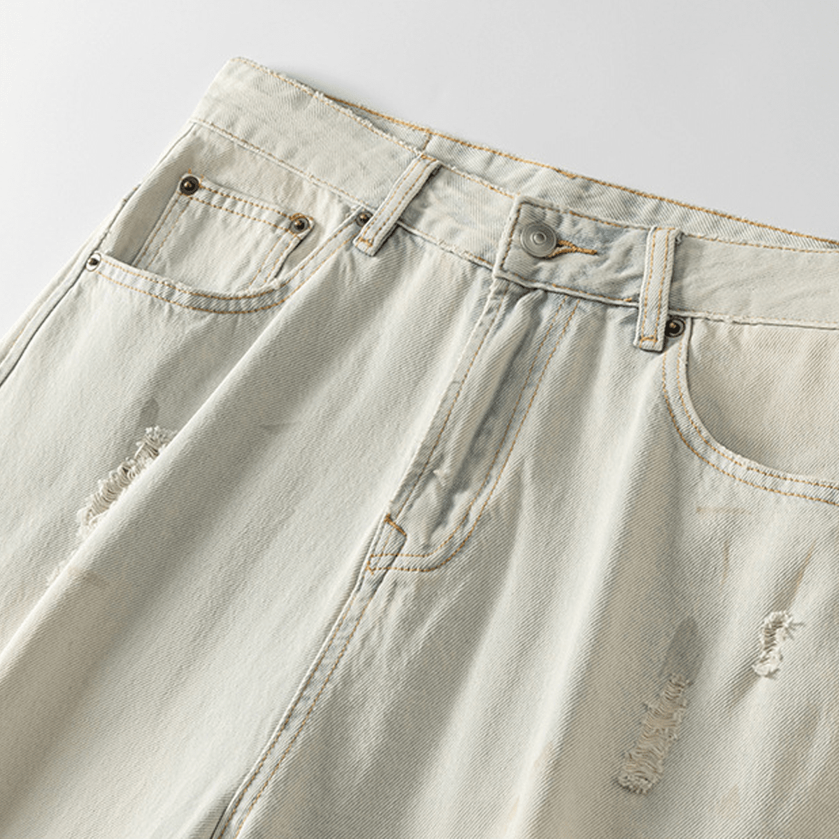 Acid Denim Shorts