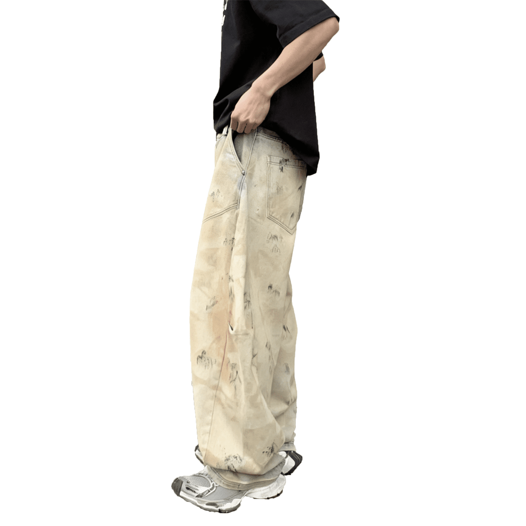 Wide-Leg Jeans (Ochre)