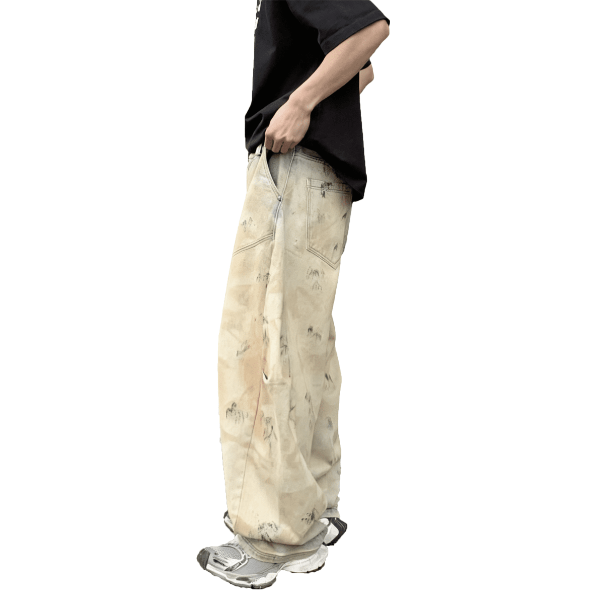 Wide-Leg Jeans (Ochre)